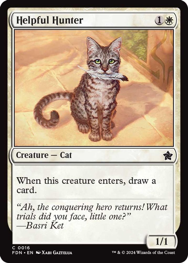 2024 Magic: The Gathering: Foundations (FDN) - Helpful Hunter (#16, Common)