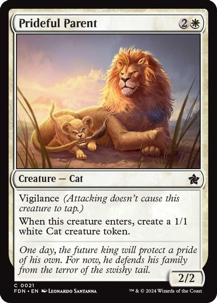 2024 Magic: The Gathering: Foundations (FDN) - Prideful Parent (#21, Common) (, Near Mint)