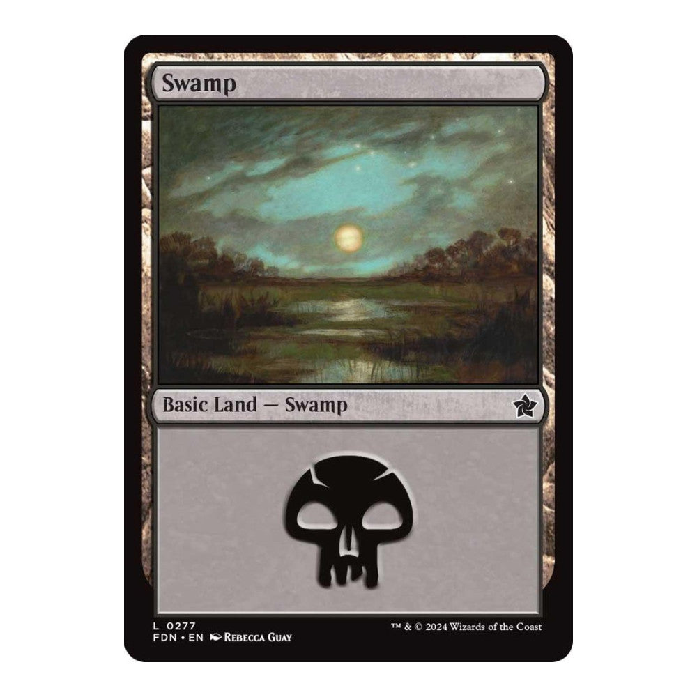 2024 Magic: The Gathering: Foundations (FDN) - Swamp (0277) (#277, Land) (, Near Mint)