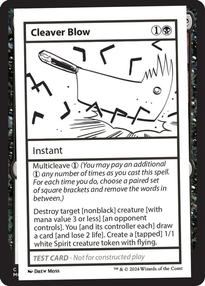 2024 Magic: The Gathering: Mystery Booster 2 Playtest Cards (MB2PC) - Cleaver Blow (#542, Special) (, Near Mint)