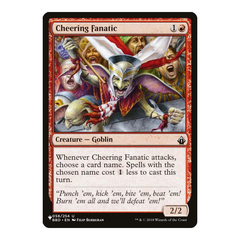 2026 Magic: The Gathering: The List Reprints (LIST) - Cheering Fanatic (#058/254, Uncommon) (, Near Mint)
