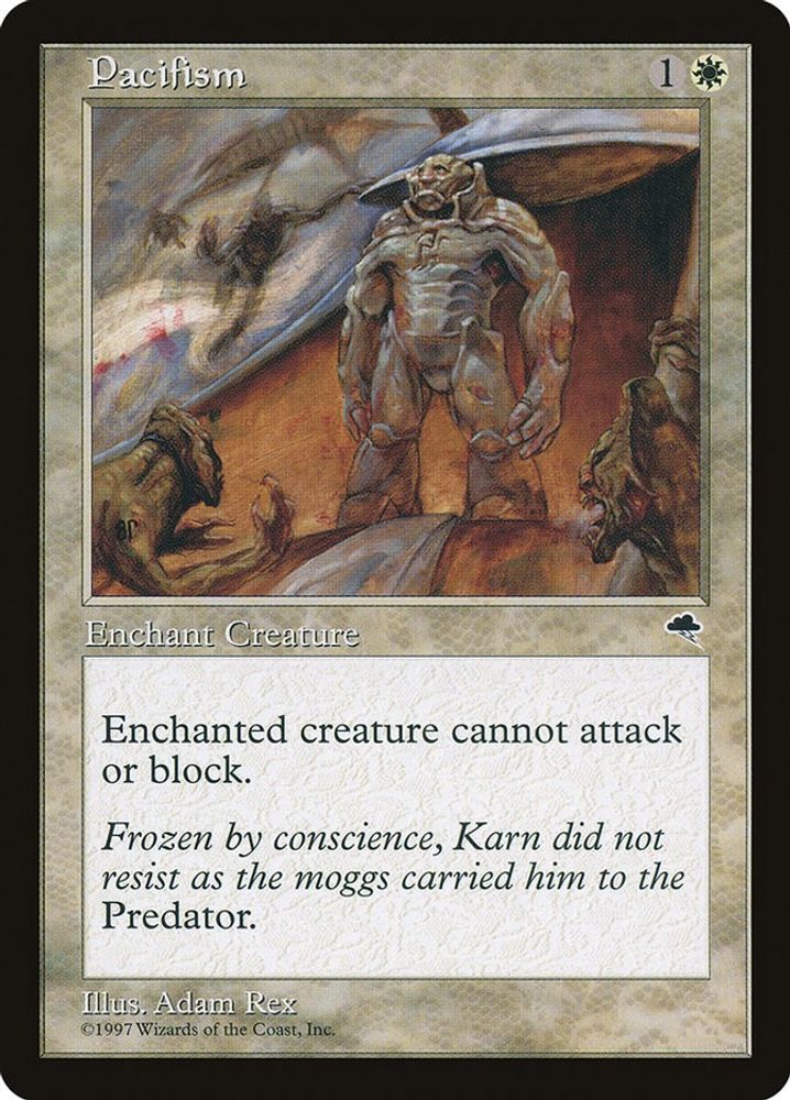 1997 Magic: The Gathering: Tempest (TMP) - Pacifism (#34, Common) (, Near Mint)