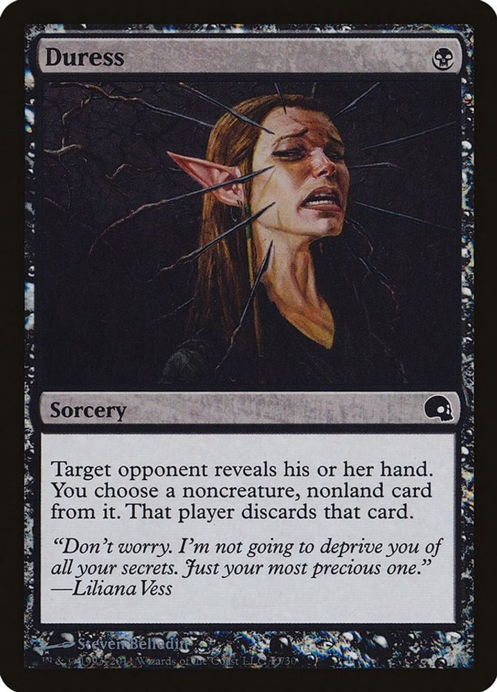 2011 Magic: The Gathering: Premium Deck Series: Graveborn (GRV) - Duress (#13, Common) (Foil, Near Mint)