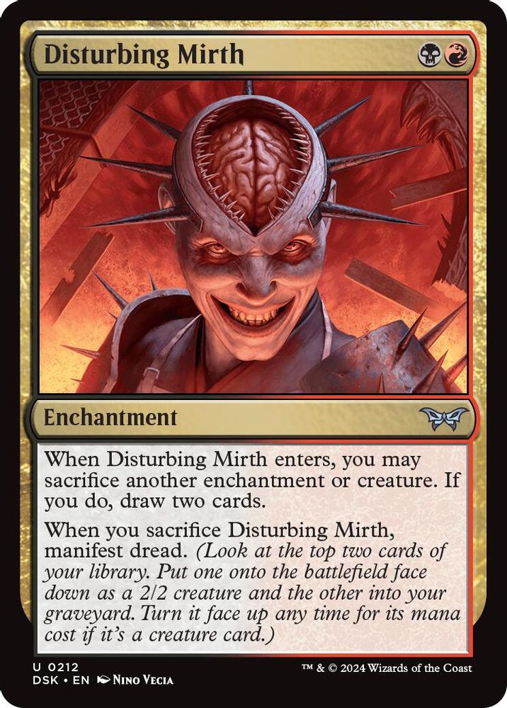 2024 Magic: The Gathering: Duskmourn: House of Horror (DSK) - Disturbing Mirth (#212, Uncommon) (, Near Mint)