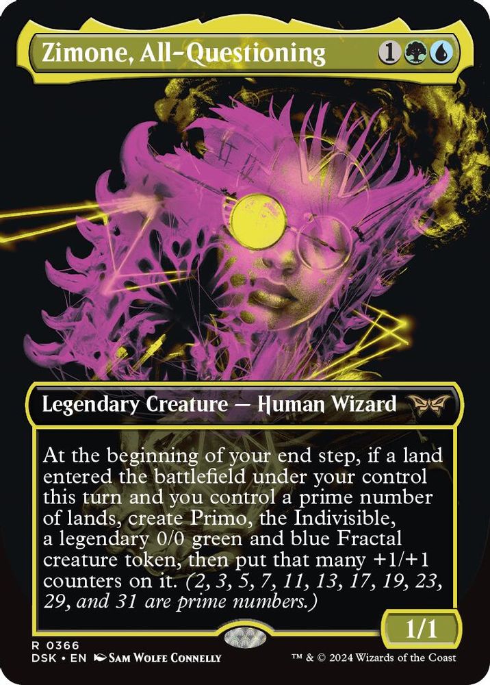2024 Magic: The Gathering: Duskmourn: House of Horror (DSK) - Zimone All Questioning Showcase (#366, Rare) (, Near Mint)