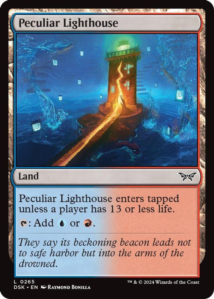 2024 Magic: The Gathering: Duskmourn: House of Horror (DSK) - Peculiar Lighthouse (#265, Land) (, Near Mint)