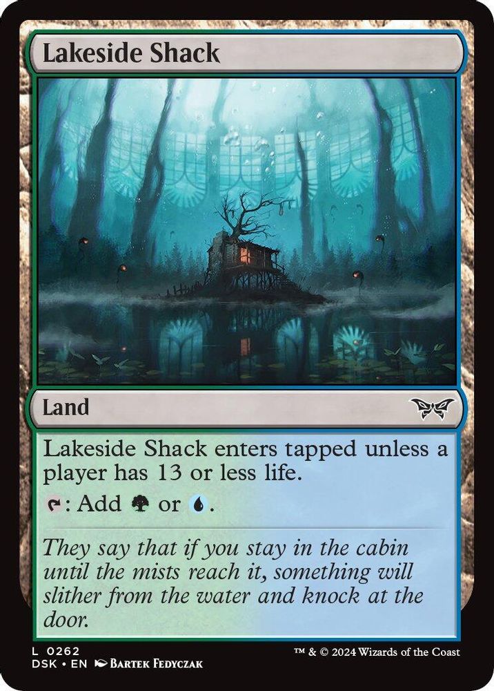 2024 Magic: The Gathering: Duskmourn: House of Horror (DSK) - Lakeside Shack (#262, Land) (, Near Mint)