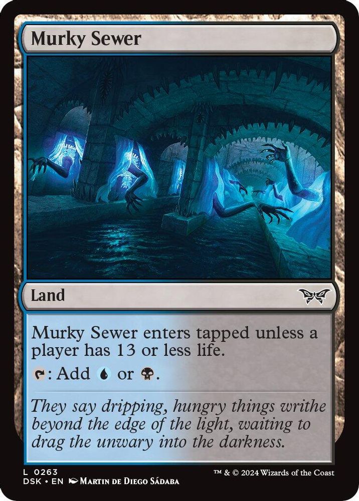 2024 Magic: The Gathering: Duskmourn: House of Horror (DSK) - Murky Sewer (#263, Land)