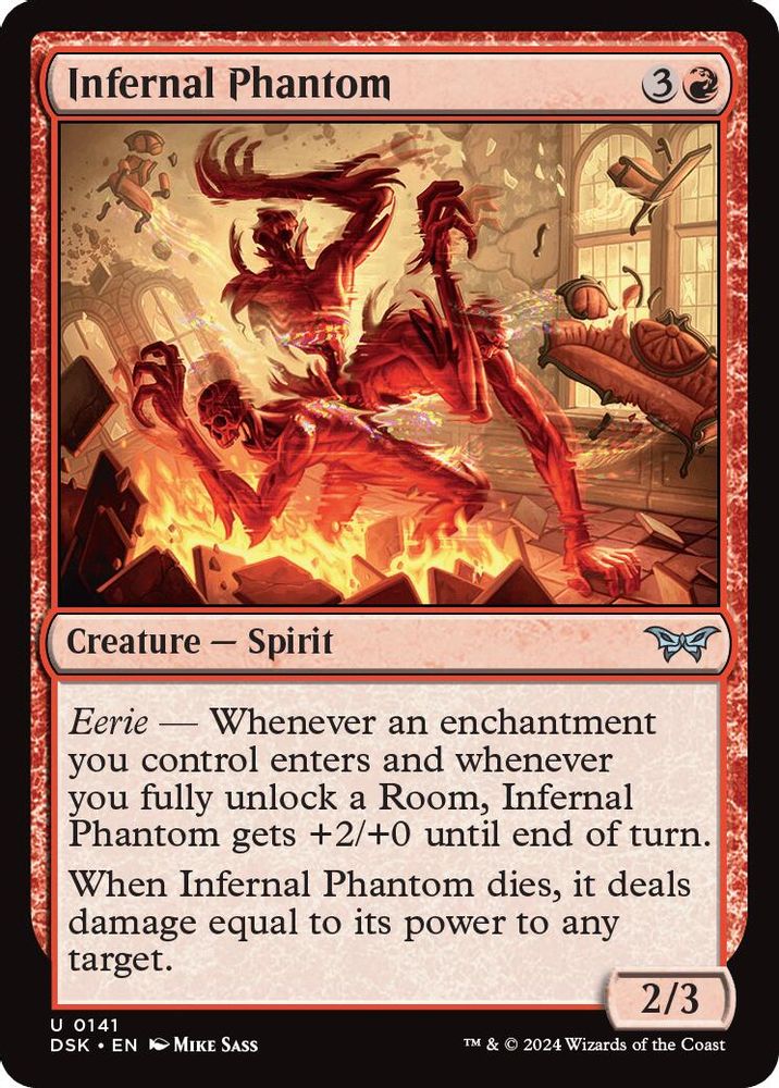 2024 Magic: The Gathering: Duskmourn: House of Horror (DSK) - Infernal Phantom (#141, Uncommon) (, Near Mint)