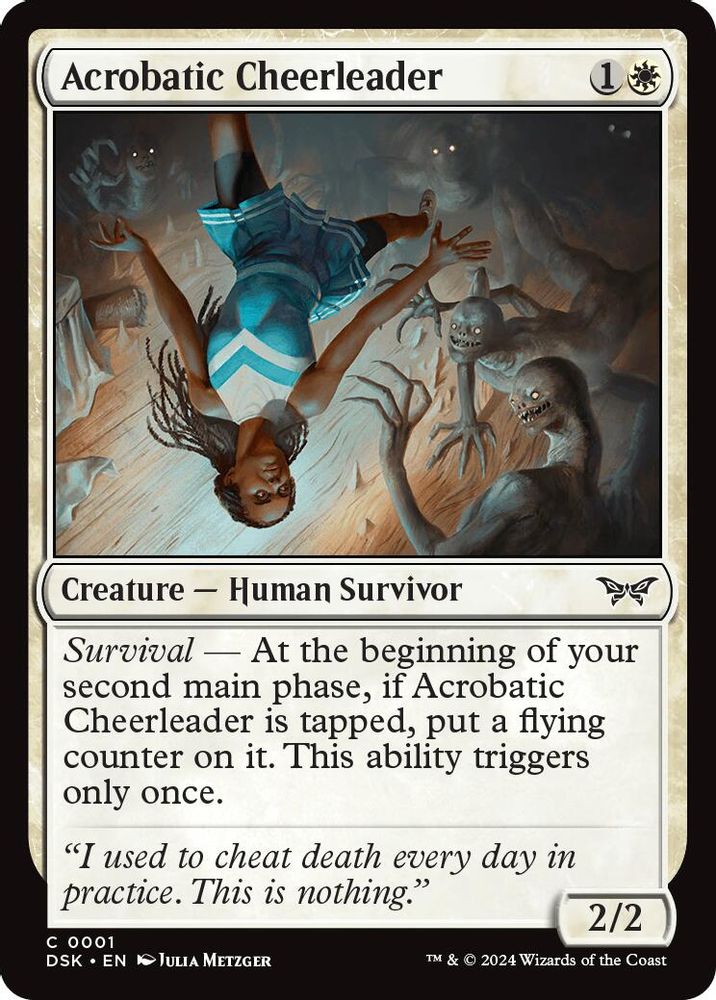 2024 Magic: The Gathering: Duskmourn: House of Horror (DSK) - Acrobatic Cheerleader (#1, Common) (, Near Mint)