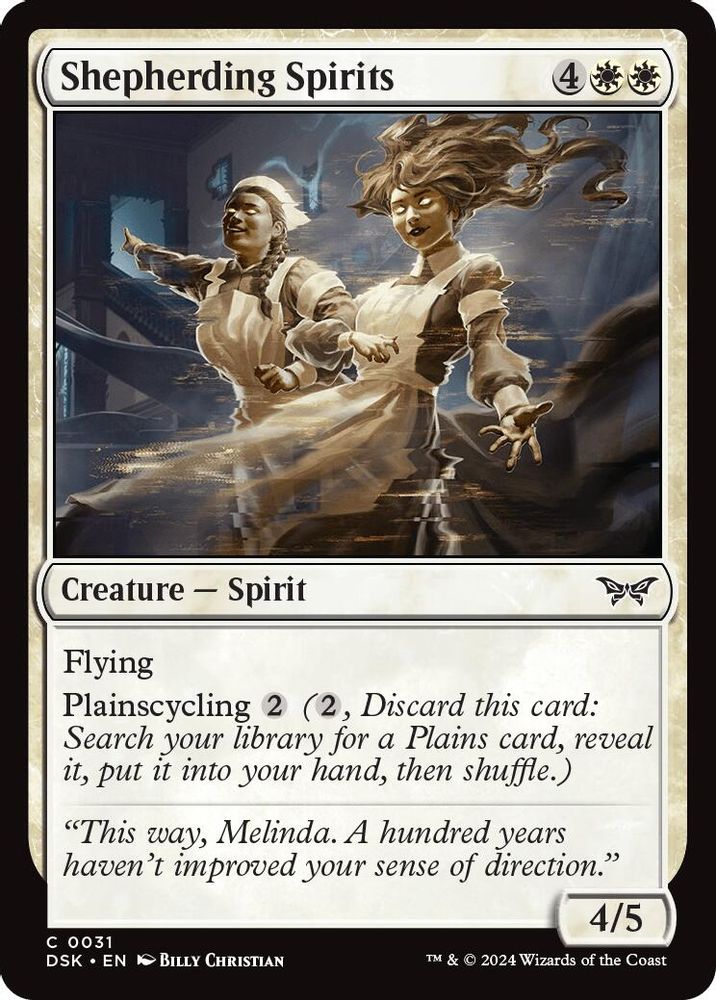 2024 Magic: The Gathering: Duskmourn: House of Horror (DSK) - Shepherding Spirits (#31, Common)