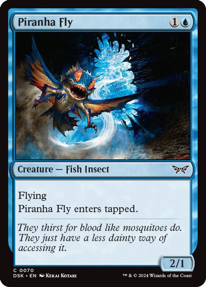 2024 Magic: The Gathering: Duskmourn: House of Horror (DSK) - Piranha Fly (#70, Common) (, Near Mint)