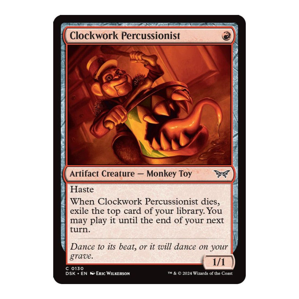 Clockwork Percussionist (0130) - Duskmourn: House of Horror () - Near Mint -