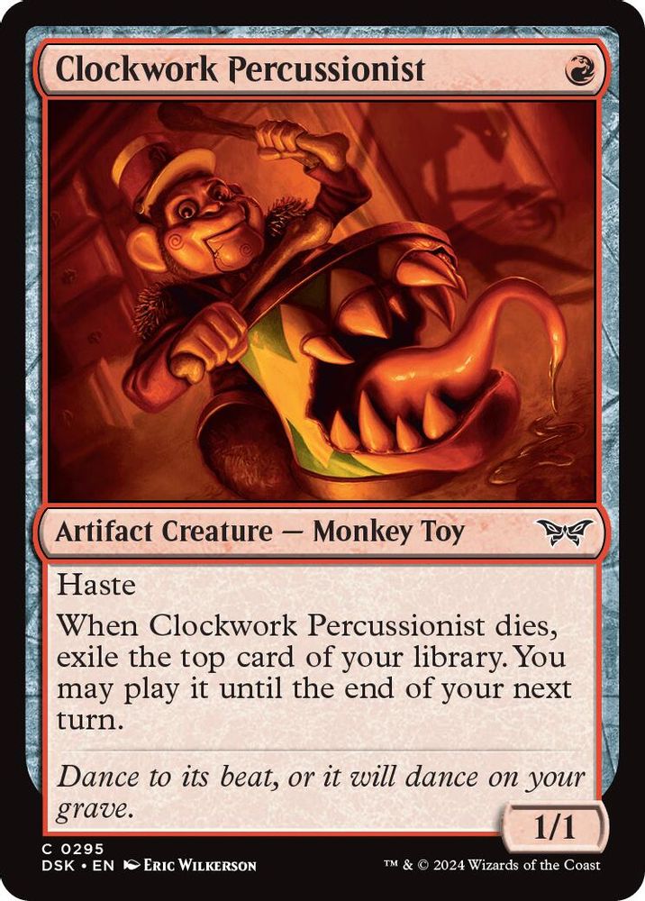 2024 Magic: The Gathering: Duskmourn: House of Horror (DSK) - Clockwork Percussionist 0295 (#295, Common) (, Near Mint)