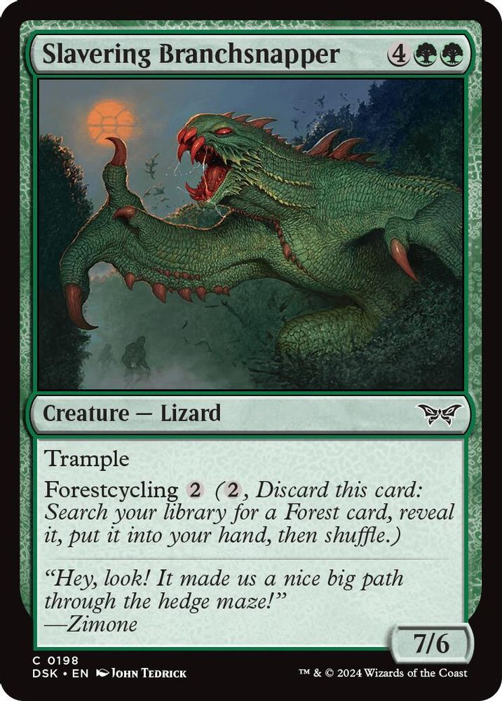 2024 Magic: The Gathering: Duskmourn: House of Horror (DSK) - Slavering Branchsnapper (#198, Common) (, Near Mint)