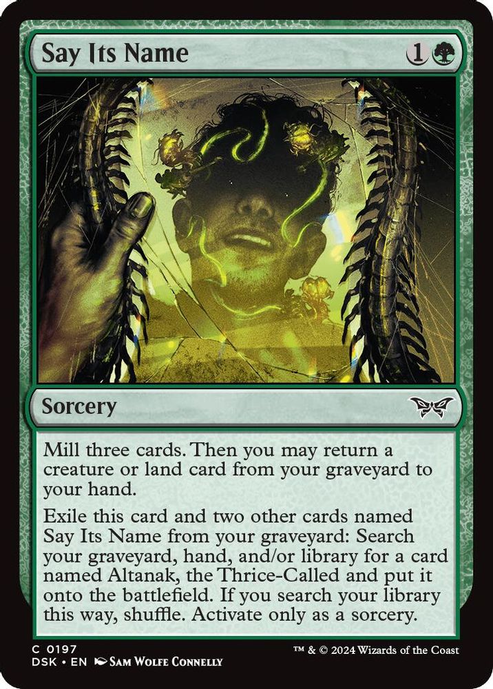 2024 Magic: The Gathering: Duskmourn: House of Horror (DSK) - Say Its Name (#197, Common) (, Near Mint)