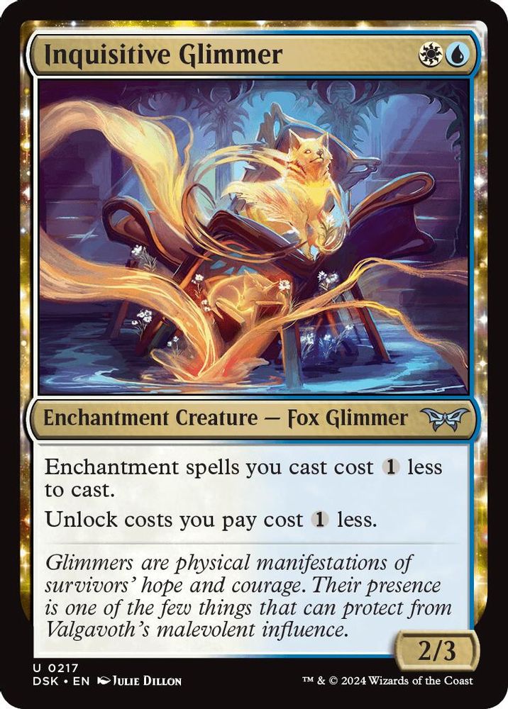 2024 Magic: The Gathering: Duskmourn: House of Horror (DSK) - Inquisitive Glimmer (#217, Uncommon) (, Near Mint)