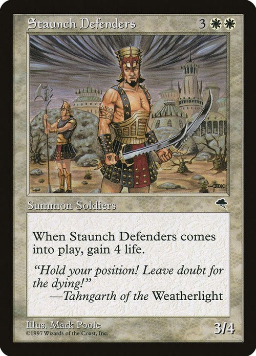 1997 Magic: The Gathering: Tempest (TMP) - Staunch Defenders (#49, Uncommon) (, Near Mint)