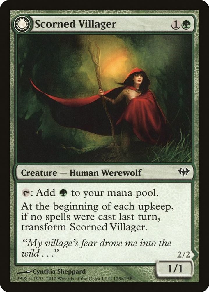 2012 Magic: The Gathering: Dark Ascension (DKA) - Scorned Villager (#125, Common) (, Near Mint)