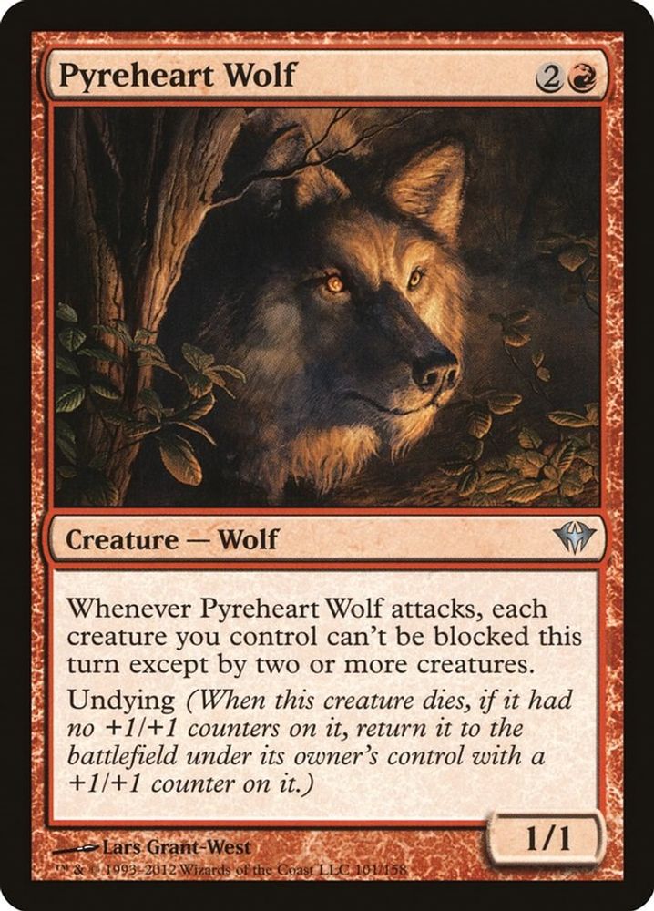 2012 Magic: The Gathering: Dark Ascension (DKA) - Pyreheart Wolf (#101, Uncommon) (, Near Mint)