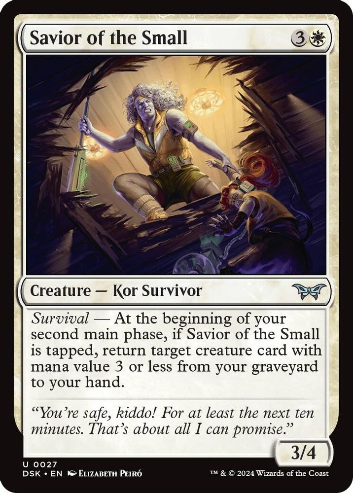 2024 Magic: The Gathering: Duskmourn: House of Horror (DSK) - Savior of the Small (#27, Uncommon) (, Near Mint)