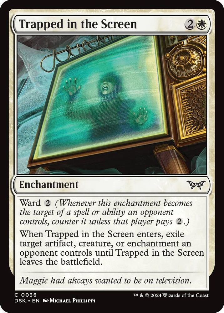 2024 Magic: The Gathering: Duskmourn: House of Horror (DSK) - Trapped in the Screen (#36, Common)