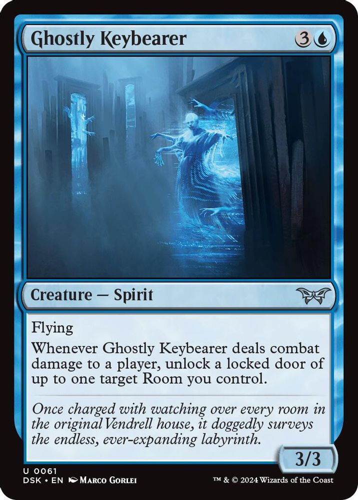 2024 Magic: The Gathering: Duskmourn: House of Horror (DSK) - Ghostly Keybearer (#61, Uncommon) (, Near Mint)