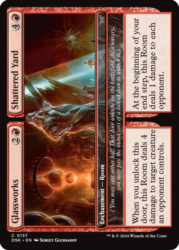 2024 Magic: The Gathering: Duskmourn: House of Horror (DSK) - Glassworks Shattered Yard (#137, Common) (, Near Mint)