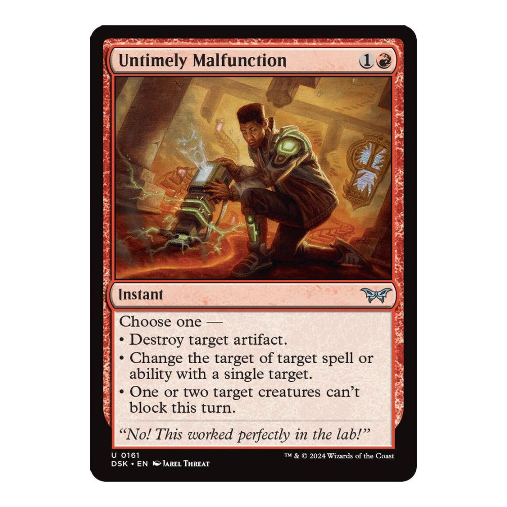 2024 Magic: The Gathering: Duskmourn: House of Horror (DSK) - Untimely Malfunction (#161, Uncommon) (, Near Mint)