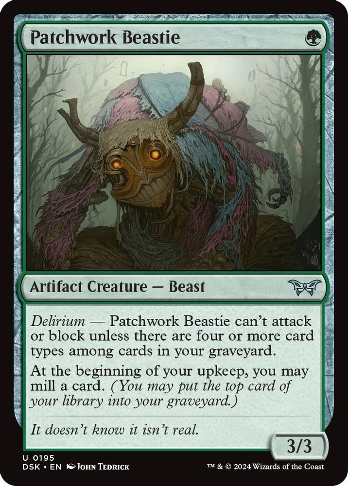 2024 Magic: The Gathering: Duskmourn: House of Horror (DSK) - Patchwork Beastie (#195, Uncommon) (, Near Mint)