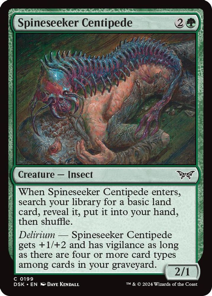 2024 Magic: The Gathering: Duskmourn: House of Horror (DSK) - Spineseeker Centipede (#199, Common) (, Near Mint)