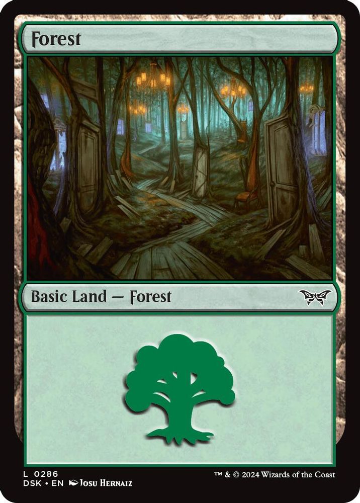 2024 Magic: The Gathering: Duskmourn: House of Horror (DSK) - Forest 0286 (#286, Land) (, Near Mint)