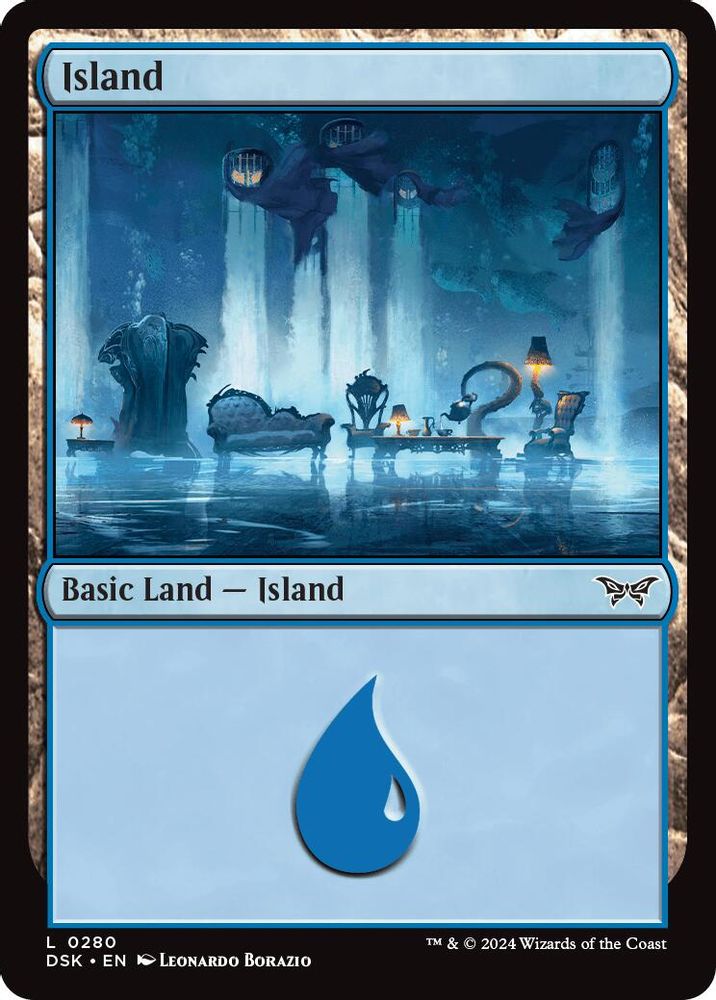 2024 Magic: The Gathering: Duskmourn: House of Horror (DSK) - Island 0280 (#280, Land) (, Near Mint)