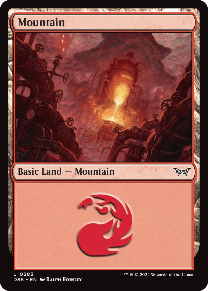 2024 Magic: The Gathering: Duskmourn: House of Horror (DSK) - Mountain 0283 (#283, Land) (, Near Mint)
