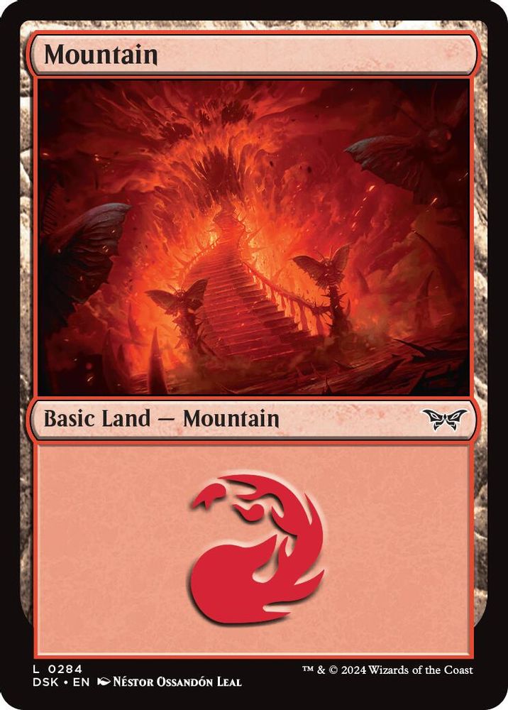 2024 Magic: The Gathering: Duskmourn: House of Horror (DSK) - Mountain 0284 (#284, Land) (, Near Mint)