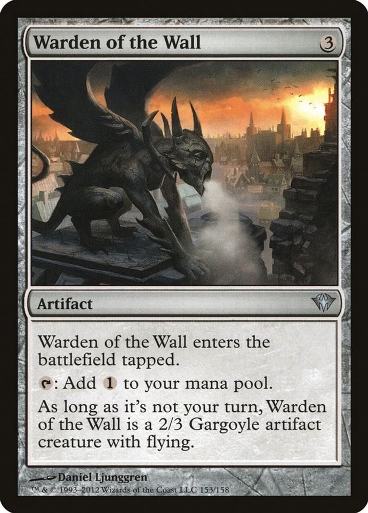 2012 Magic: The Gathering: Dark Ascension (DKA) - Warden of the Wall (#153, Uncommon) (, Near Mint)
