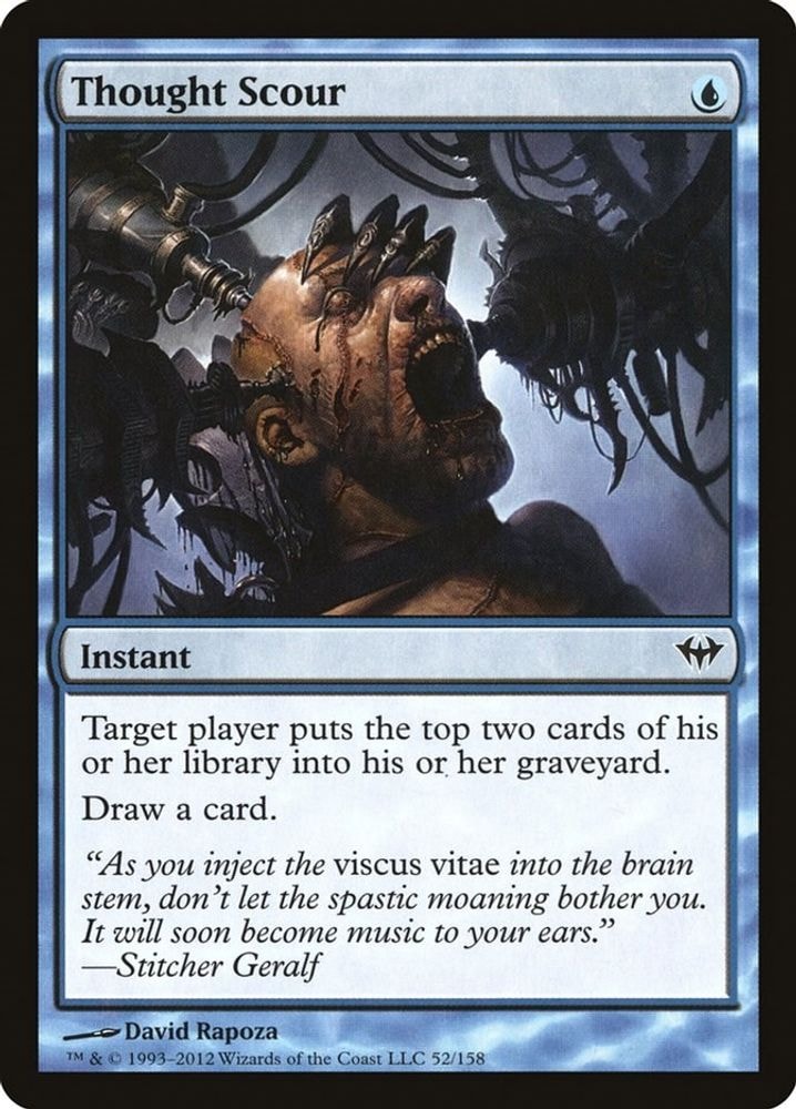 2012 Magic: The Gathering: Dark Ascension (DKA) - Thought Scour (#52, Common) (, Near Mint)
