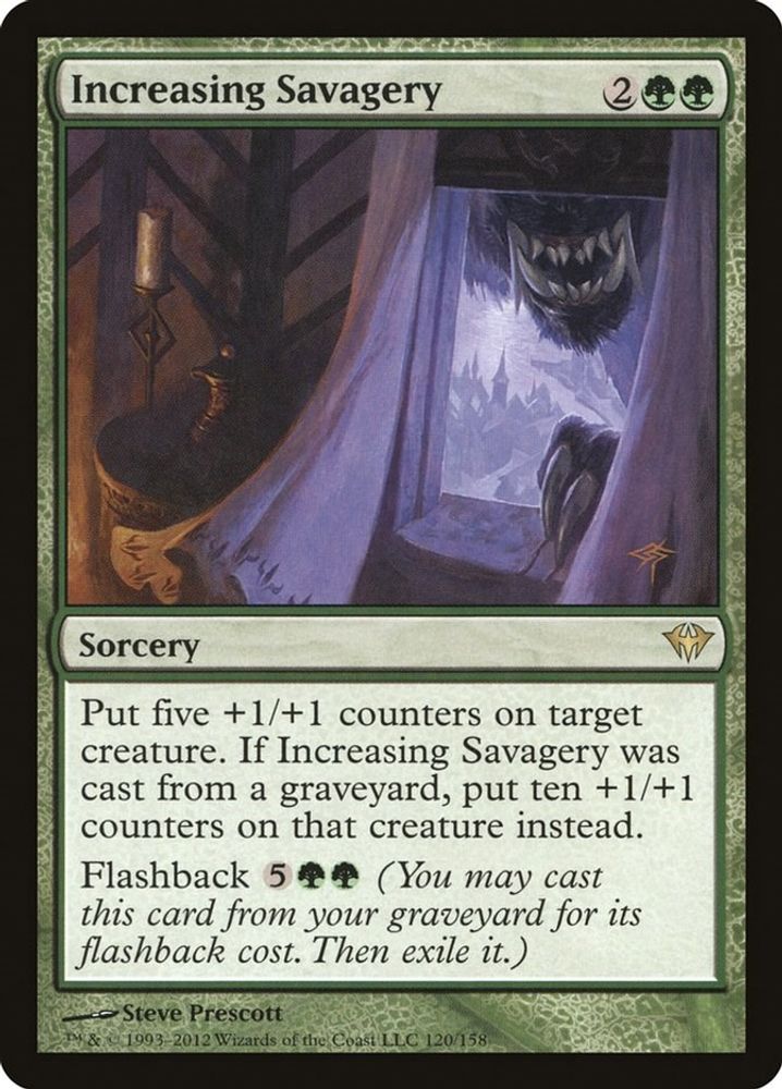 2012 Magic: The Gathering: Dark Ascension (DKA) - Increasing Savagery (#120, Rare) (, Near Mint)