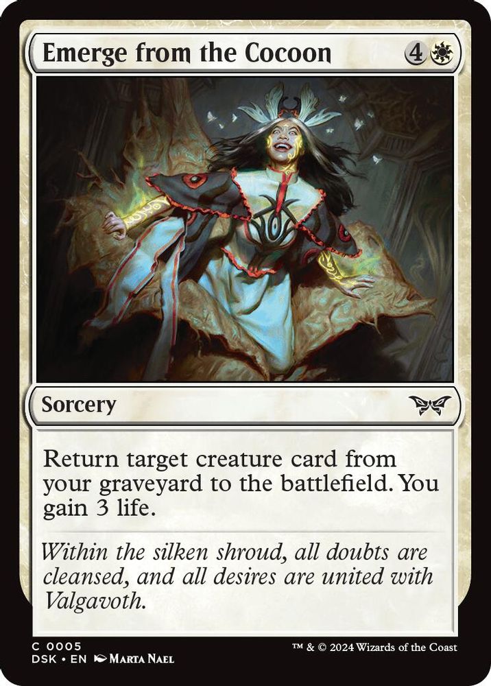 2024 Magic: The Gathering: Duskmourn: House of Horror (DSK) - Emerge from the Cocoon (#5, Common) (, Near Mint)