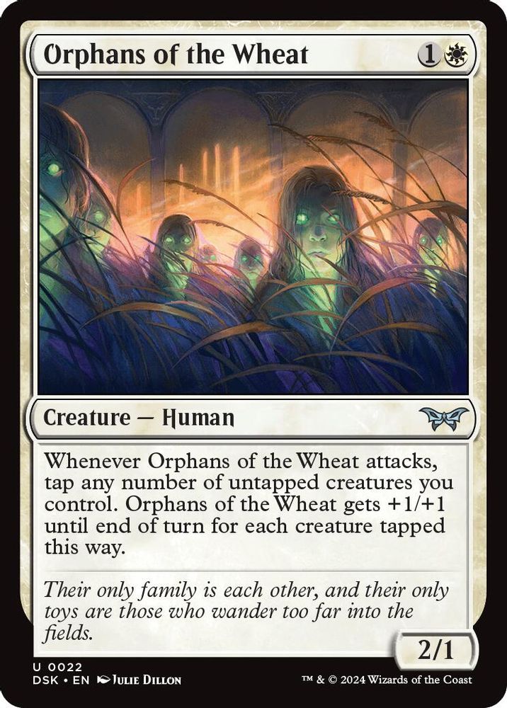 2024 Magic: The Gathering: Duskmourn: House of Horror (DSK) - Orphans of the Wheat (#22, Uncommon) (, Near Mint)
