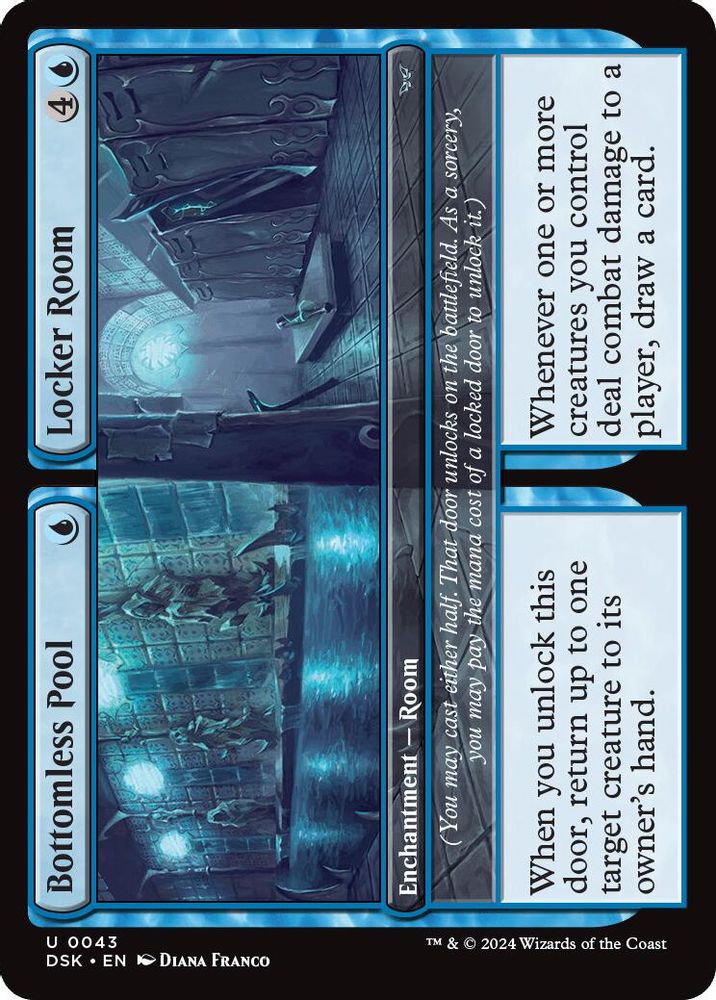 2024 Magic: The Gathering: Duskmourn: House of Horror (DSK) - Bottomless Pool Locker Room (#43, Uncommon) (, Near Mint)