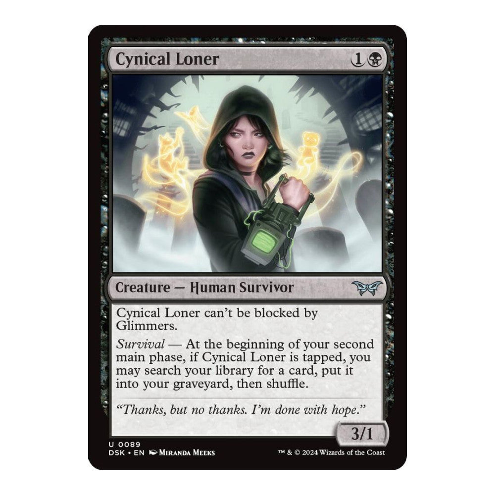 2024 Magic: The Gathering: Duskmourn: House of Horror (DSK) - Cynical Loner (#89, Uncommon) (, Near Mint)