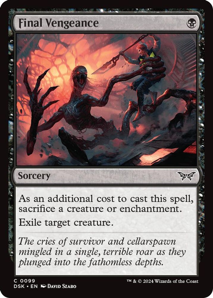 2024 Magic: The Gathering: Duskmourn: House of Horror (DSK) - Final Vengeance (#99, Common)