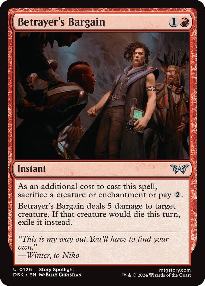 2024 Magic: The Gathering: Duskmourn: House of Horror (DSK) - Betrayers Bargain (#126, Uncommon) (, Near Mint)