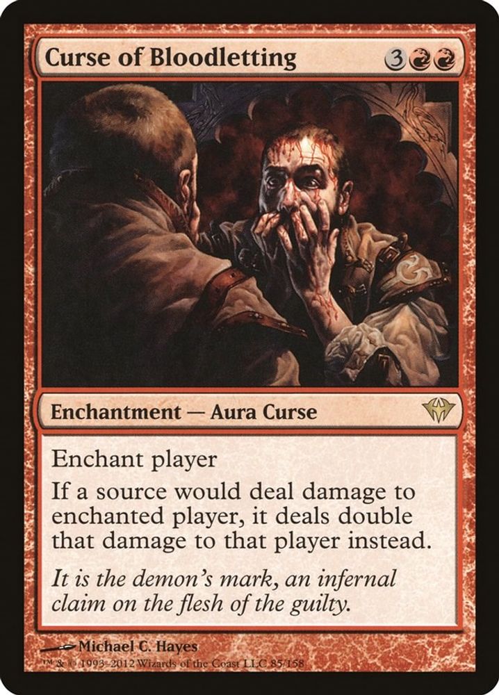 2012 Magic: The Gathering: Dark Ascension (DKA) - Curse of Bloodletting (#85, Rare) (, Near Mint)