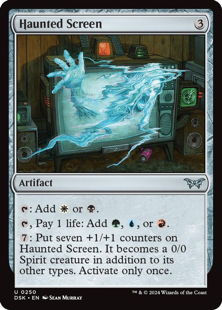 2024 Magic: The Gathering: Duskmourn: House of Horror (DSK) - Haunted Screen (#250, Uncommon) (, Near Mint)