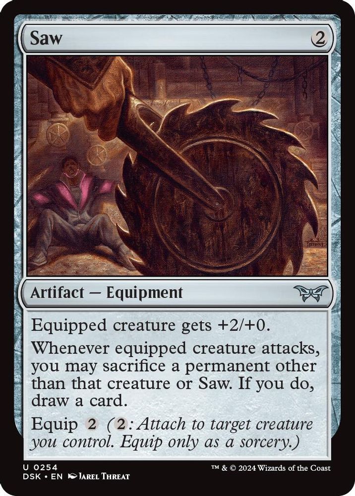 2024 Magic: The Gathering: Duskmourn: House of Horror (DSK) - Saw (#254, Uncommon) (, Near Mint)