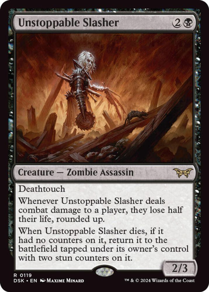 2024 Magic: The Gathering: Duskmourn: House of Horror (DSK) - Unstoppable Slasher 0119 (#119, Rare) (Foil, Near Mint)