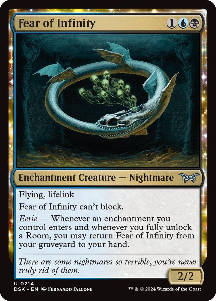 2024 Magic: The Gathering: Duskmourn: House of Horror (DSK) - Fear of Infinity (#214, Uncommon) (, Near Mint)