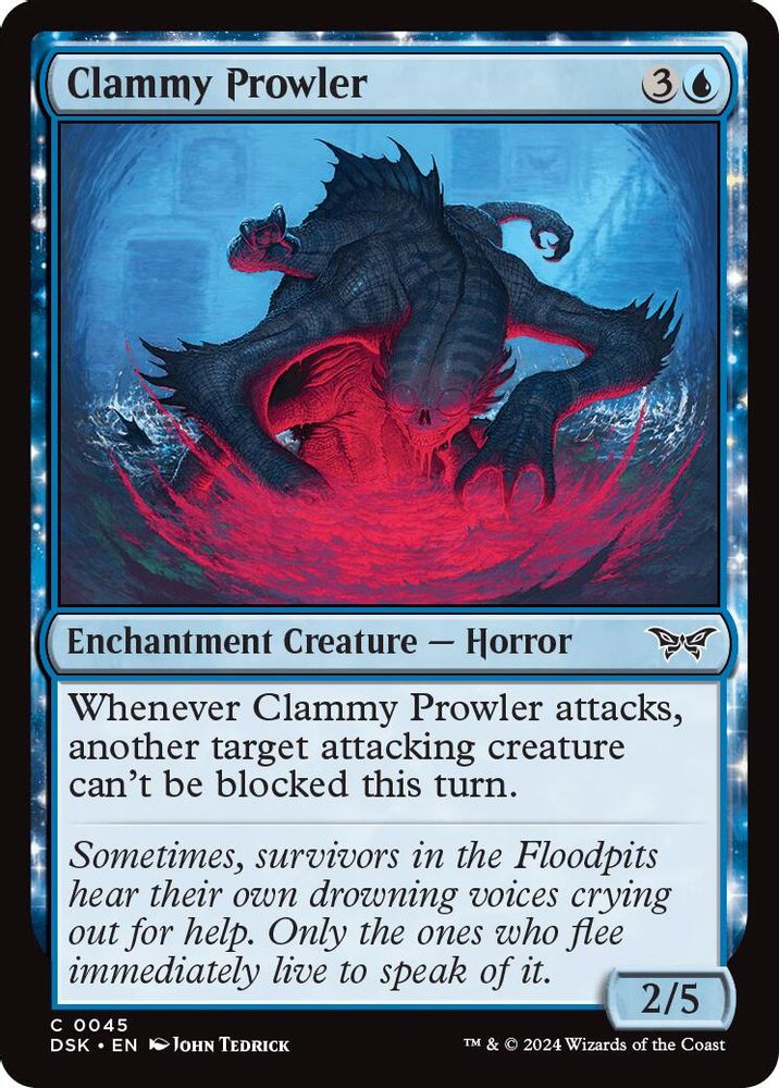 2024 Magic: The Gathering: Duskmourn: House of Horror (DSK) - Clammy Prowler (#45, Common)